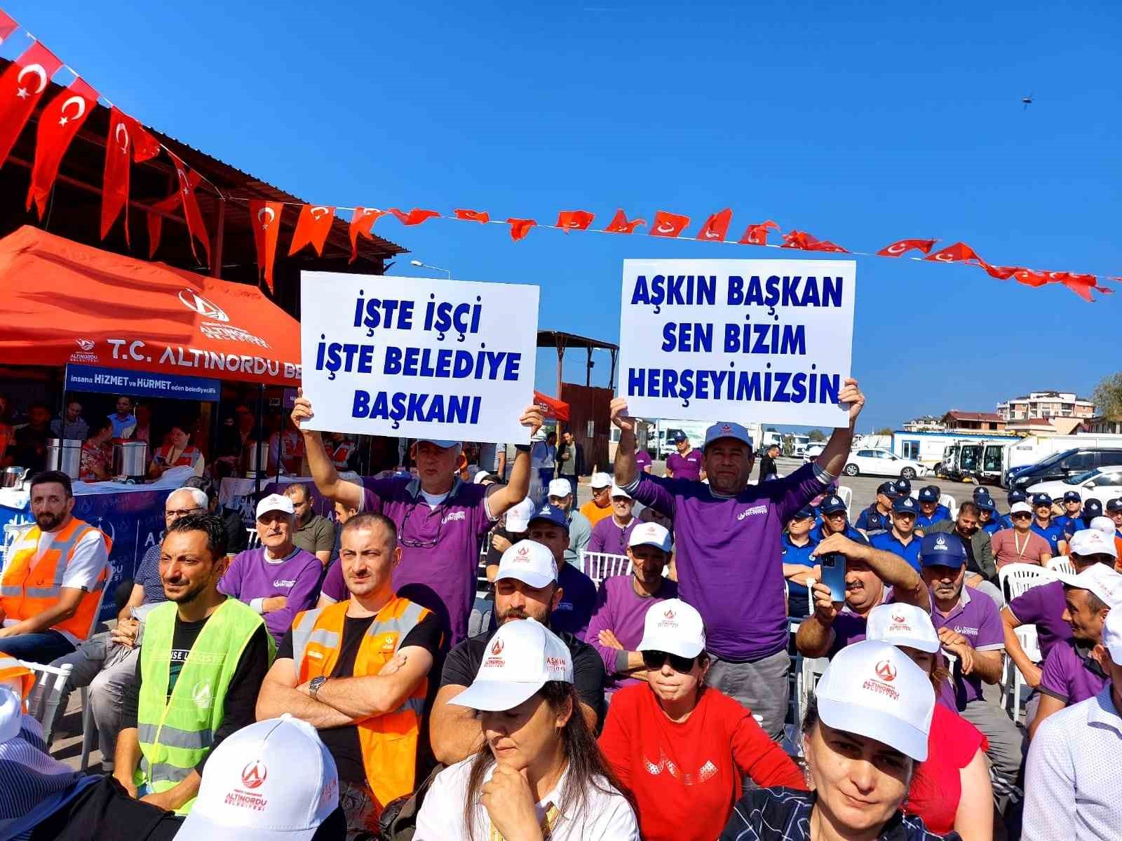 Altınordu’da en düşük işçi maaşı 23 bin TL oldu, işçiler davul-zurna eşliğinde kutladı