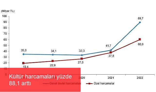 Kültür harcamaları yüzde 88,1 arttı